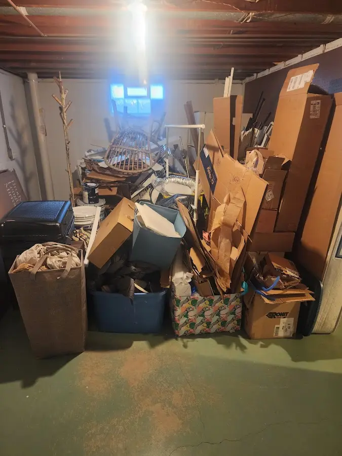 Roll-off dumpster container at job site for Yard Waste Dumpster Rental in Ithaca